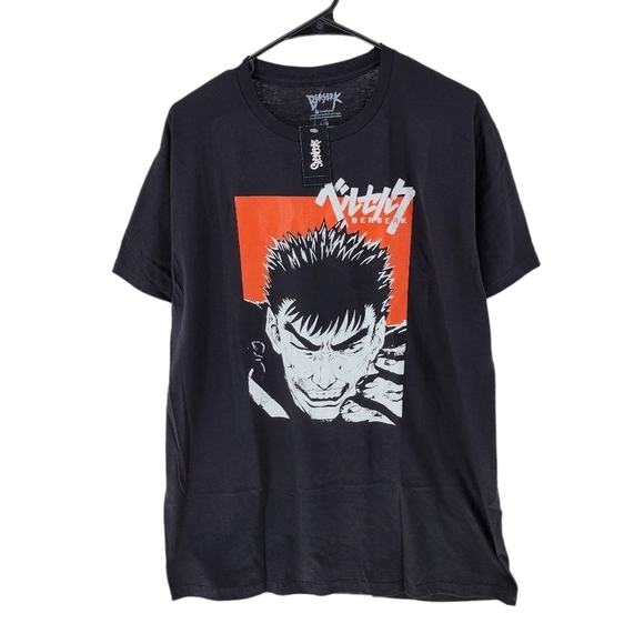 Berserk Unisex Character Face Print Crew Neck Short Sleeve Shirt - L - Picture 2 of 6